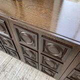 Brutalist sideboard attributed to De Coene 70s