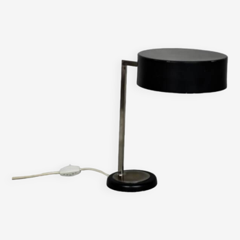 Lampe de bureau vintage mid-century moderne minimaliste en métal noir, allemagne, 1960s