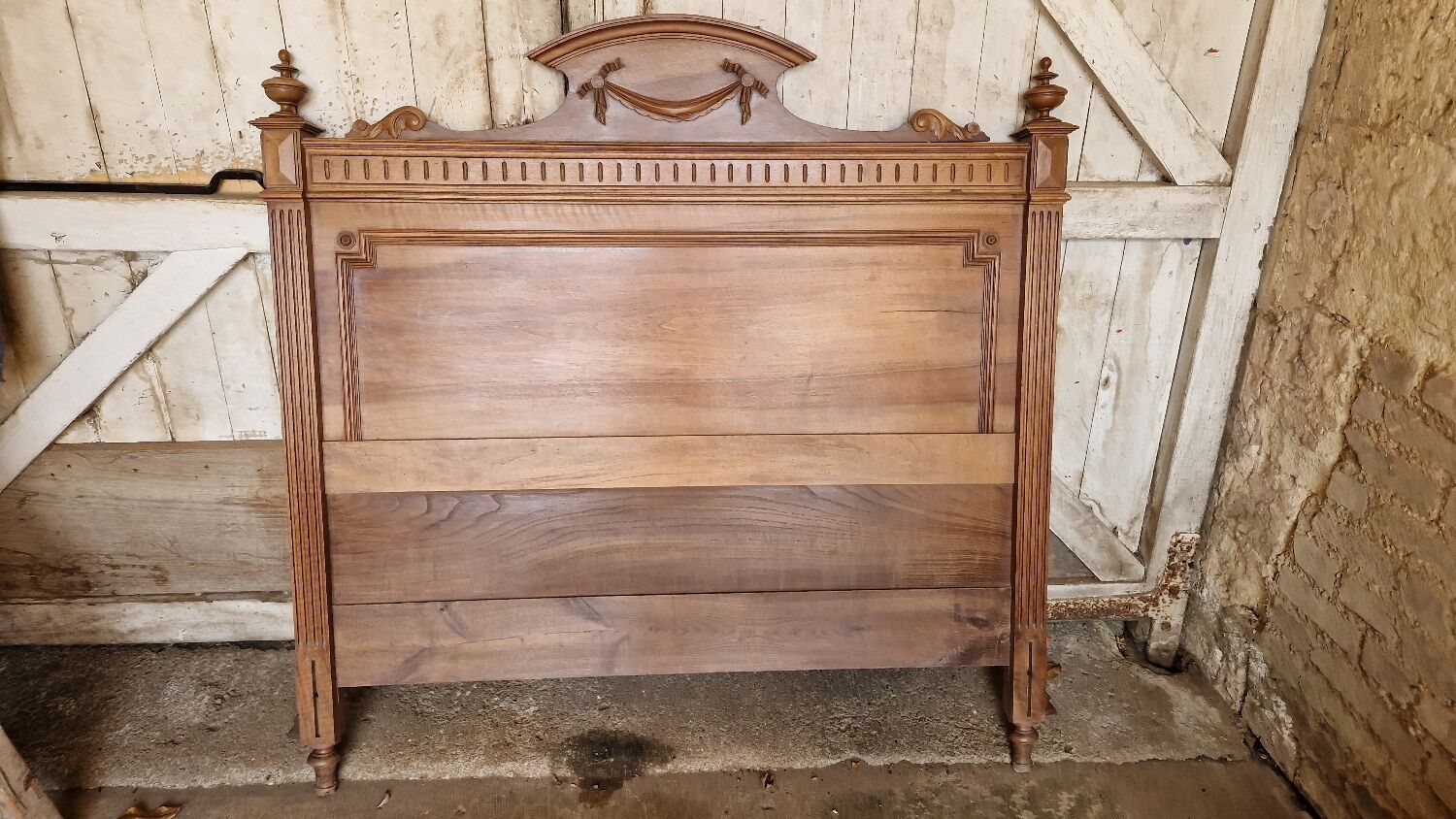 Walnut headboard