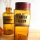 Jar "Lamium Album" brown glass