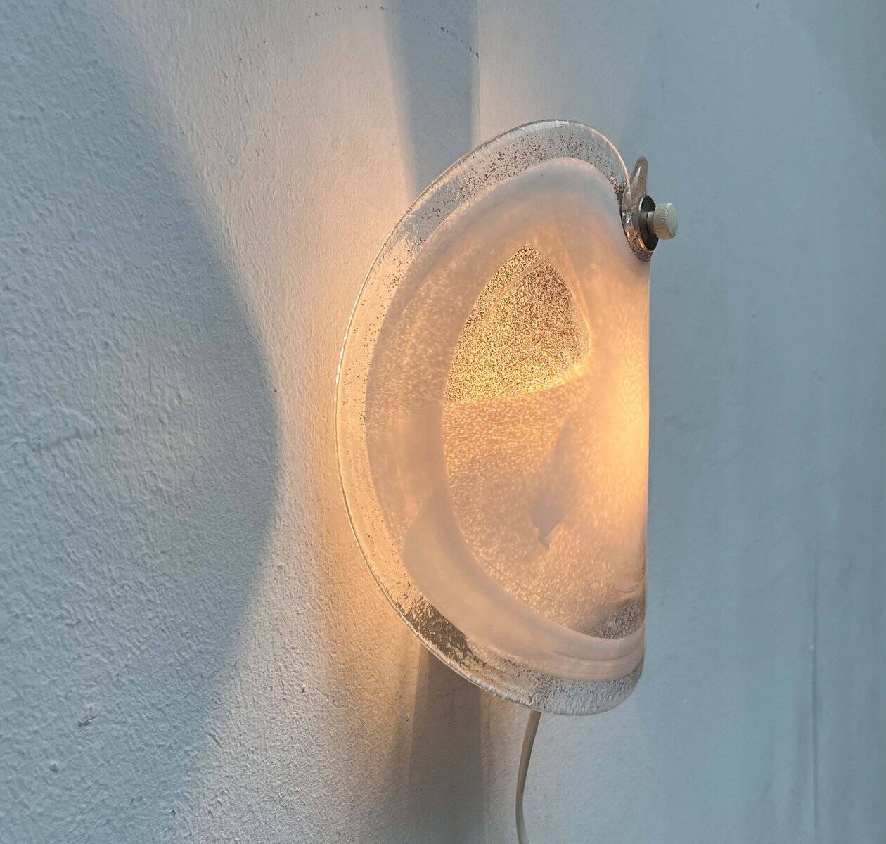 Vintage Danish Model Glasplattelampet Glass Sconce by Per Lütken for Holmegaard, 1970s