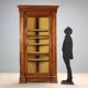 Antique baroque corner cabinet in walnut, Italy, 18th century.