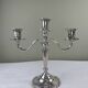Silver metal chandelier with 3 lights