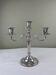 Silver metal chandelier with 3 lights