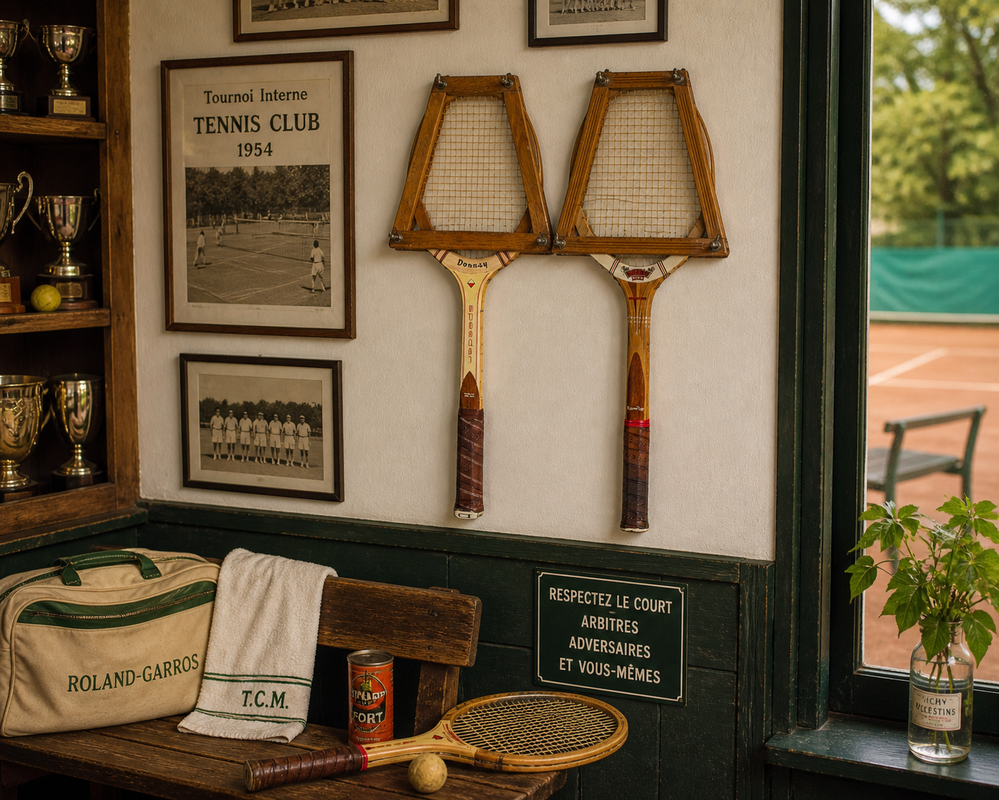 Pair of tennis rackets 1960