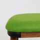 A pair of wood bar stools- Green premium wool - Rustic style/MCM