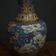 Vase cloisonné Chine milieu XXe décor floral