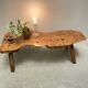 Raw wood coffee table