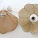 2 "flower" suspensions in vintage 1970s natural fibre.