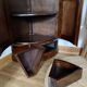 Curved wooden corner unit