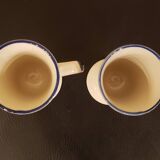 Two vintage ceramic mazagrans - vintage floral pattern