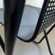 Black metal stacking chairs, Arrben Italy, 80s