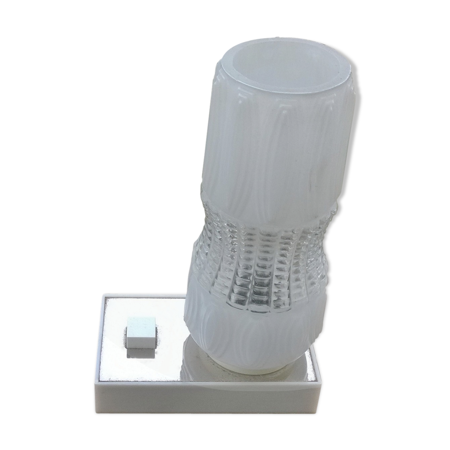 Vintage moulded glass lamp