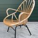 Rattan chair by Dirk van Sliedregt Rohe Noordwolde 1960 in the Netherlands
