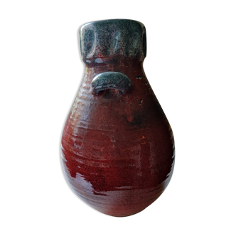 Vase céramique accolay rouge et bleu