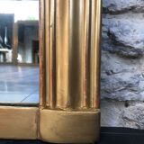 Mirror period 19th gilded with gold leaf 158.5cm / 113cm mercury ice pricked, parquet on the back.