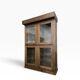 Robust vintage wooden display cabinet