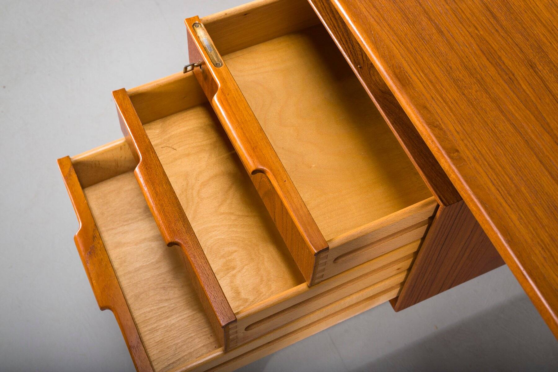Model 75 Teak Desk from Omann Jun Møbelfabrik, 1960s
