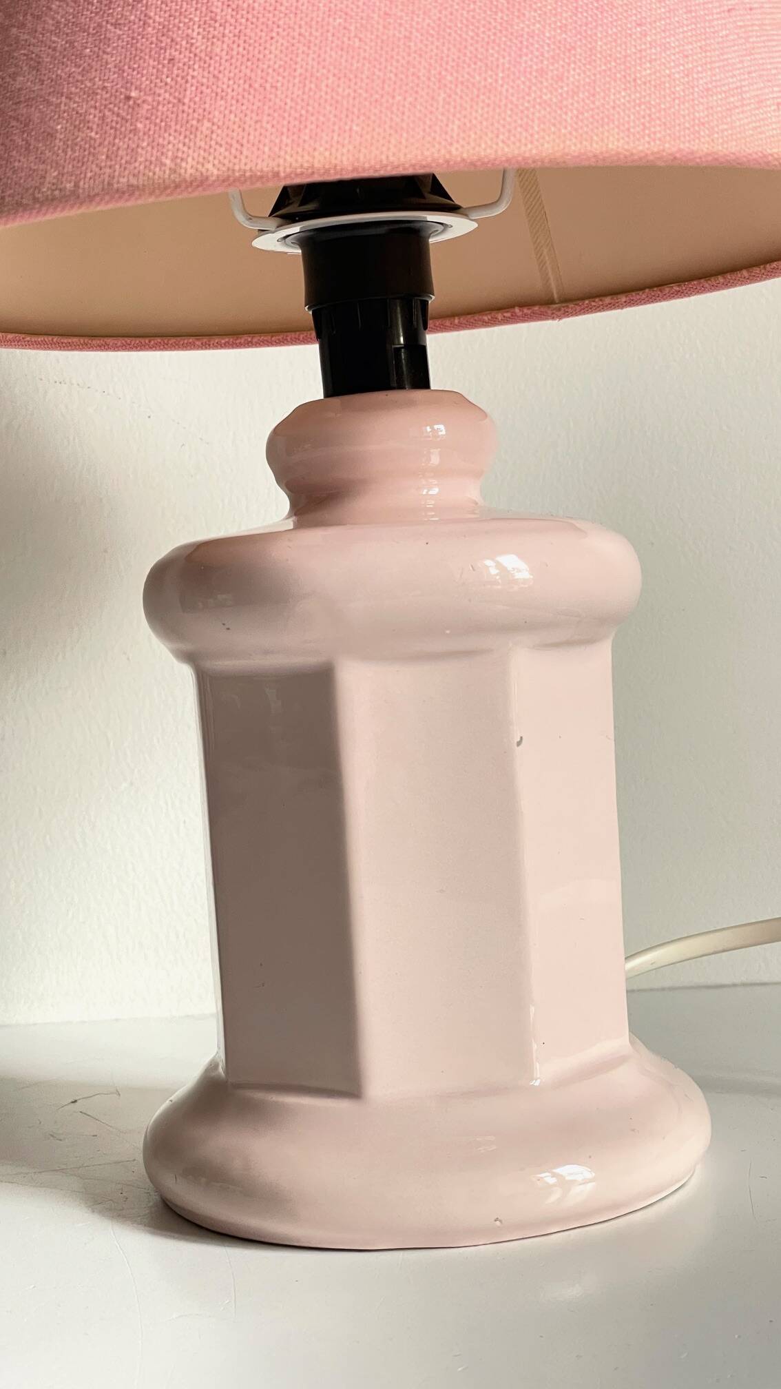 LAMPE Céramique Rose VINTAGE