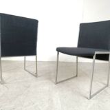 Chaises à repas italiennes vintage chromées, 1970