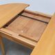 Round extendable dining table in oak by Van Den Berghe-Pauvers, 1970s