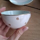 Vintage white and aqua tea service - gold trim - Luneville