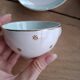 Vintage white and aqua tea service - gold trim - Luneville