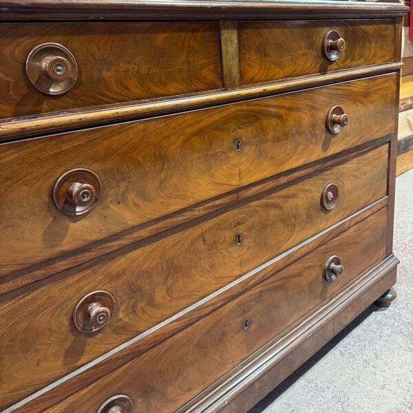 Commode de toilette ancienne en acajou - Fin XIXe siècle