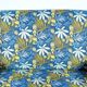 2-Seater Bench in Azure Blue Fabric – 1940s