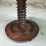 Turned wooden pedestal table