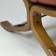 Vintage armchair easy chair leather 70s in the style of Ingmar Relling