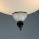 Venetian chandelier in white, black and green Murano glass sprinkled with gold, circa 1980