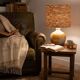 Handcrafted lamp in stoneware and jute fabric: wabi-sabi spirit (1970s-80s)