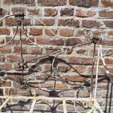 Antique wrought iron bench