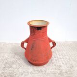 Grande amphore vase ancien tôle émaillée