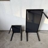 Duo de tables basses en céramique émaillée