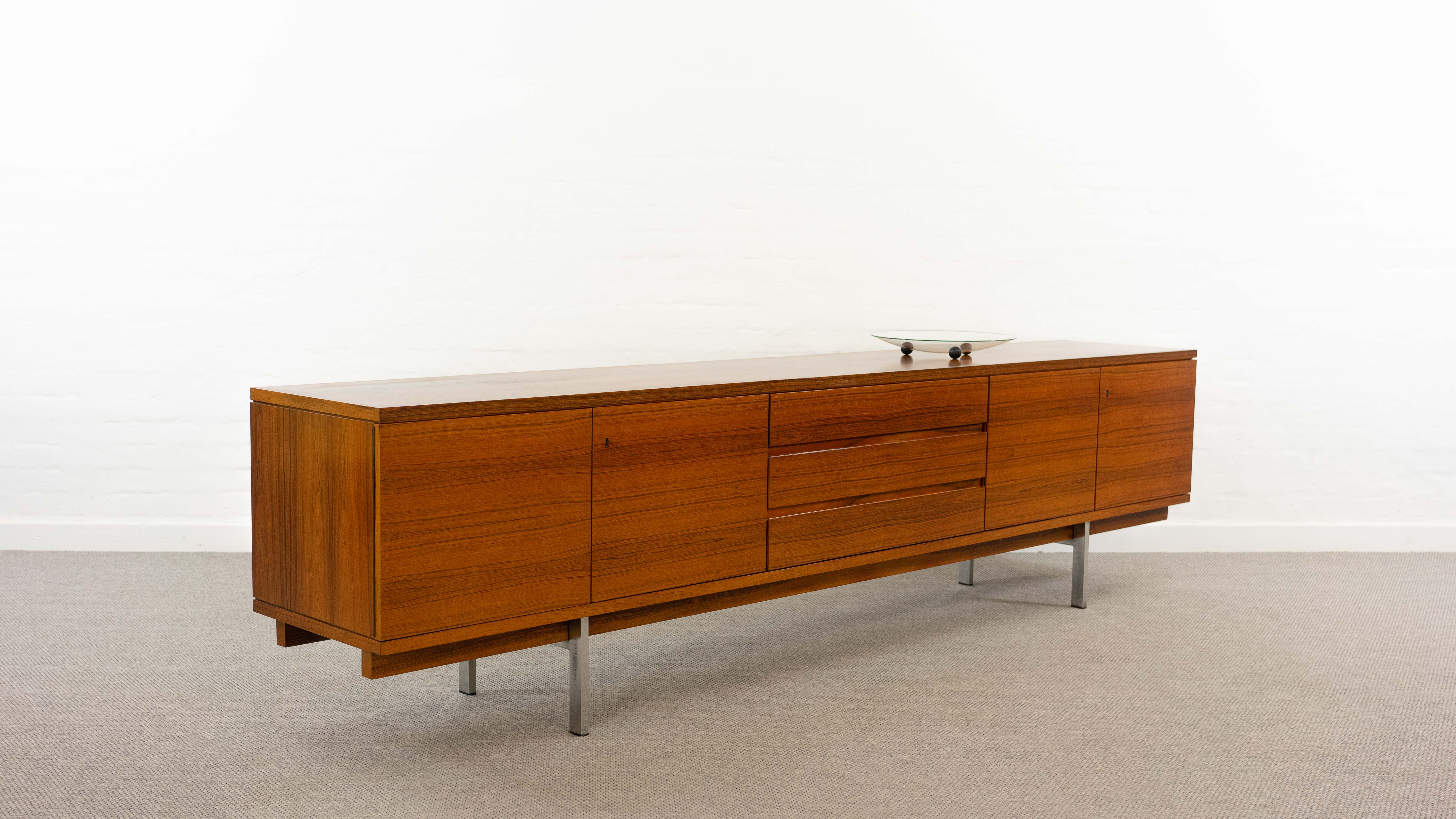 Minimalistic mid century sideboard in rosewood