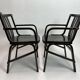 Fauteuils noirs de style milieu du siècle