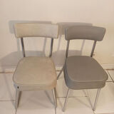 Pair of vintage gray Ronéo chairs