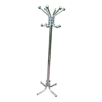 Portemanteau perroquet design des années 70 en métal chromé