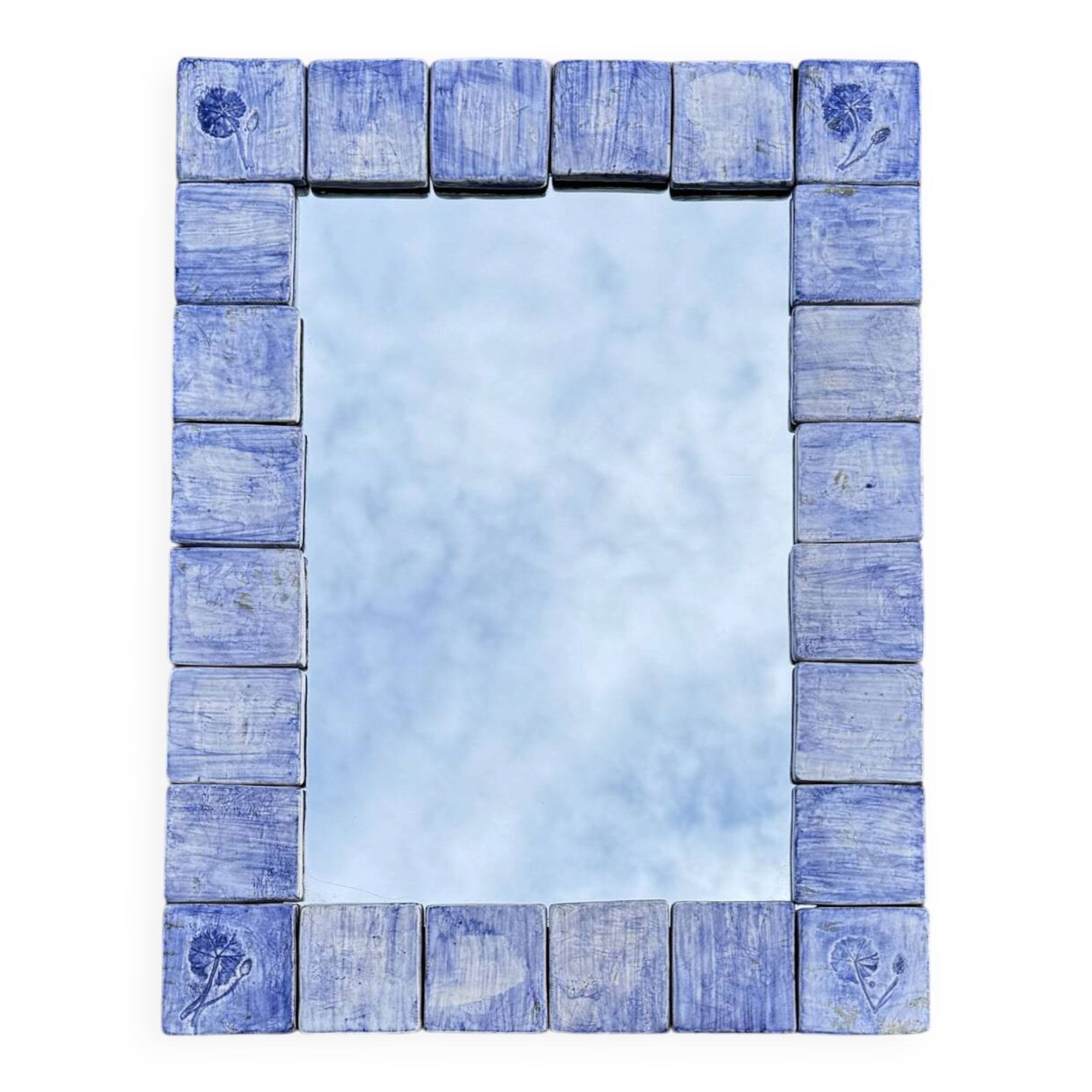 Miroir céramique Vallauris Almone années 70