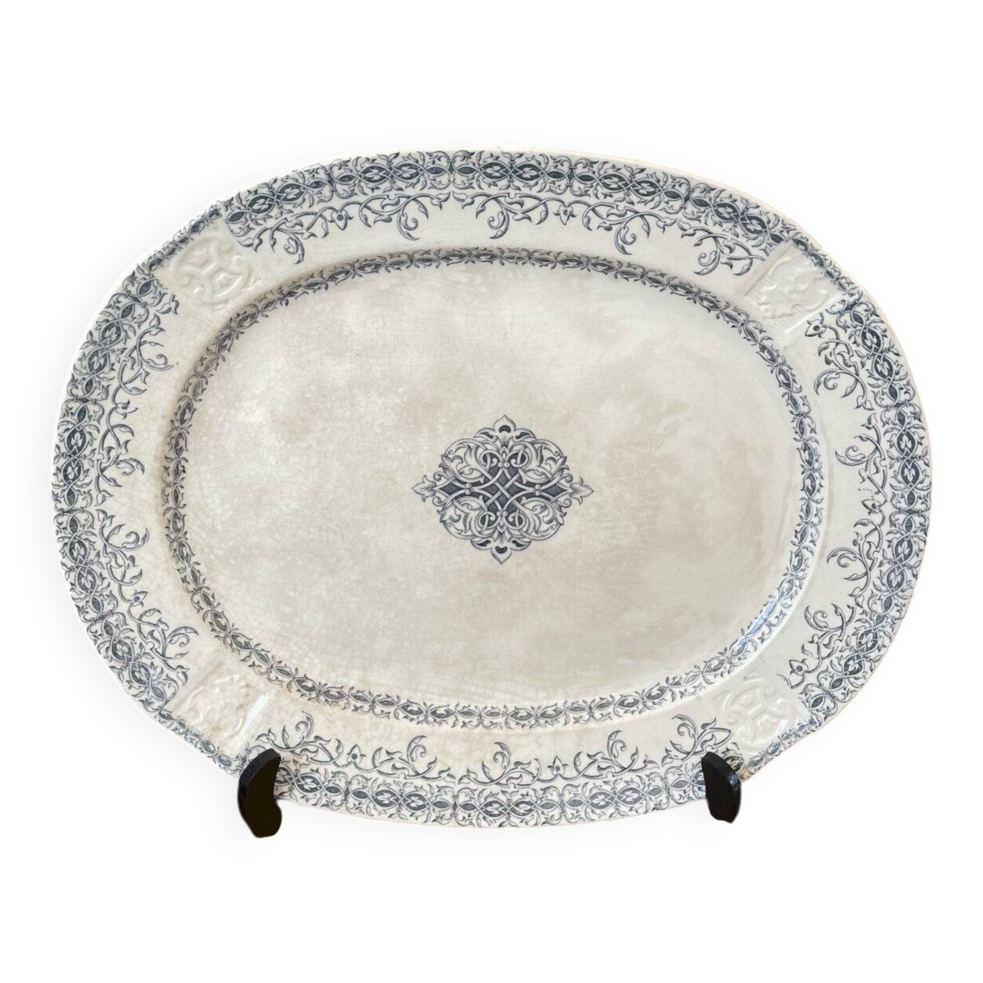 Large oval dish HB&Cie Terre de Fer