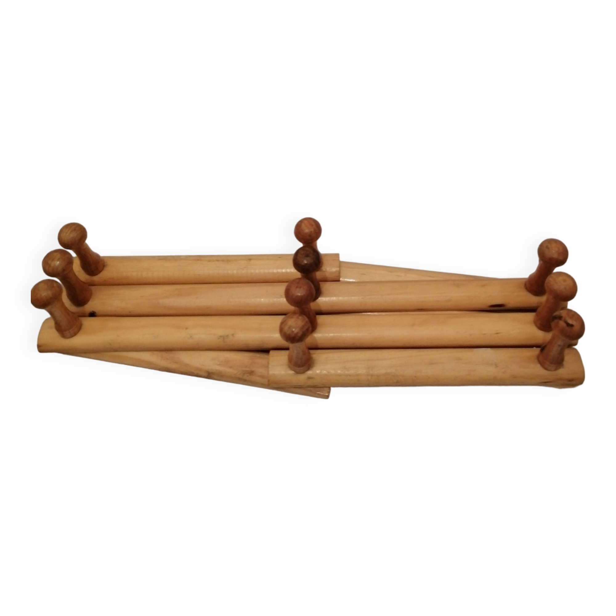 Portemanteau en bois accordeon  vintage