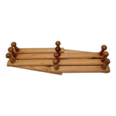 Vintage wooden accordion coat rack