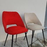 Pair of vintage "Moumoute" chairs -1950s
