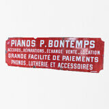 Piano enamelled sign "Bontemps"