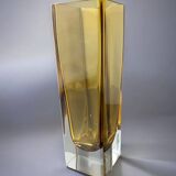 Yellow Sommerso vase, Murano glass, Italy, 1970