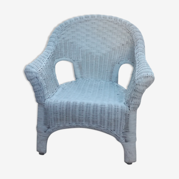 Fauteuil enfant en rotin vintage