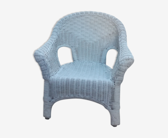 Fauteuil enfant en rotin vintage