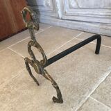 Pair of patinated brass channels